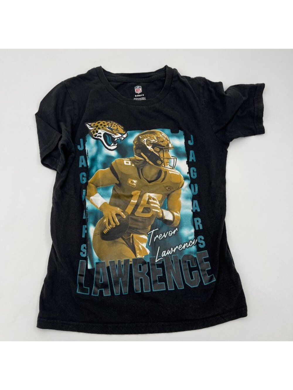 Jags Boys Trevor Lawrence Jacksonville Jaguars Black Tshirt Small NFL